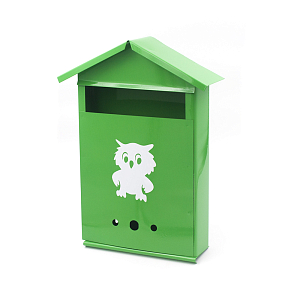 Ящик почтовый "Домик" с замком К (зелёный) #233912
